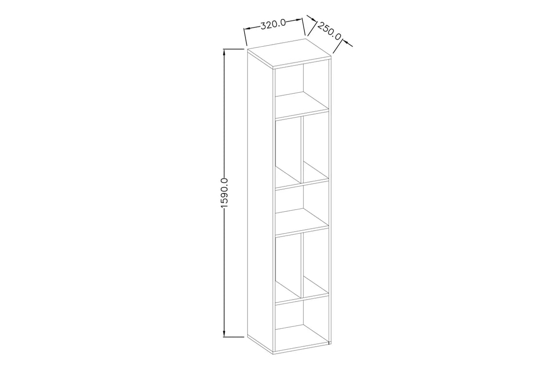 Závěsný regál Toledo 88 32 cm - bílý lesk / san remo Regál wiszacy Toledo 88 - Bílý lesk / san remo - Rozměry