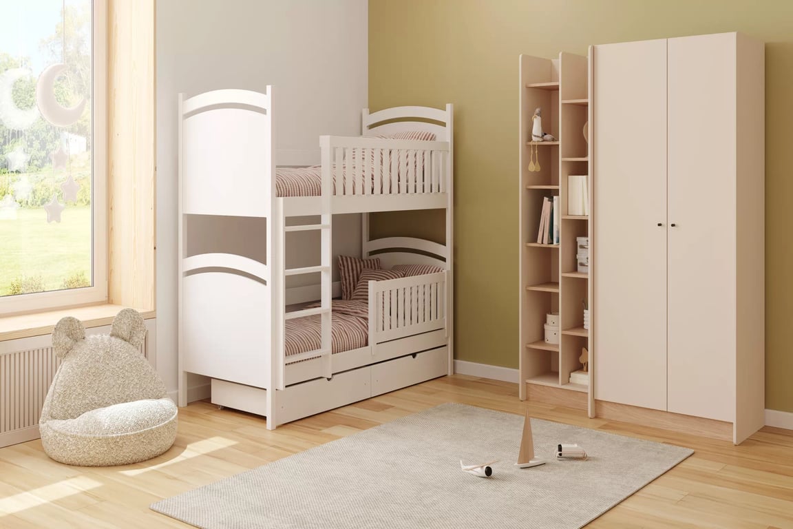 Wodi könyvespolc 55 cm - homokbézs / olajozott tölgy Regal Wodi 55 cm - bézs piaskowy / dab olejowany