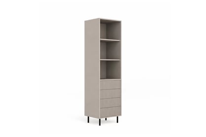 Regál Nubo 53 cm so zásuvkami - kašmírová / čierna