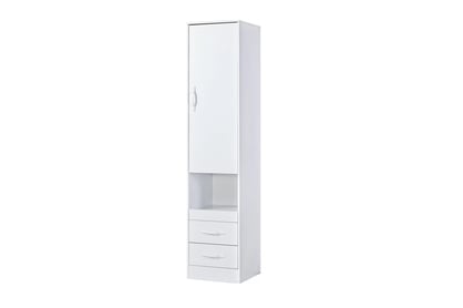 Uzatvorený regál Lomaro 50 cm so zásuvkami - biela / biely úchyt Regál zamkniety Lomaro 50 cm so zásuvkami - Biely / Úchytka Biely