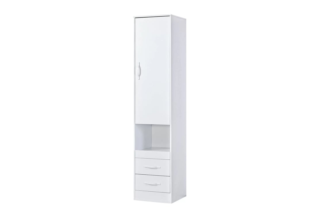 Uzatvorený regál Lomaro 50 cm so zásuvkami - biela / biely úchyt Regál zamkniety Lomaro 50 cm so zásuvkami - Biely / Úchytka Biely