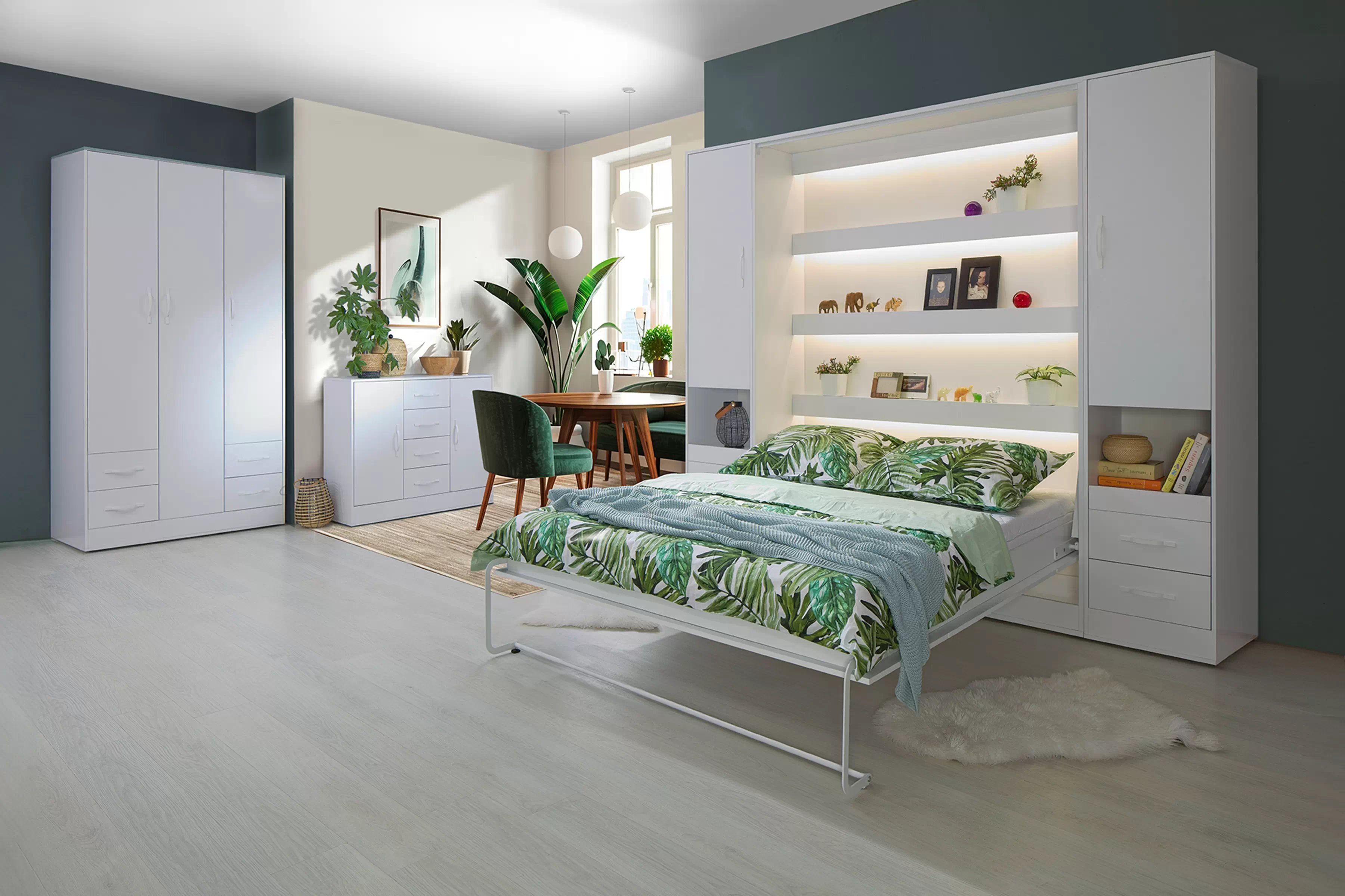 Regál Lomaro 50 cm so zásuvkami - biela Regál zamkniety Lomaro 50 cm so zásuvkami - Biely / Úchytka Biely