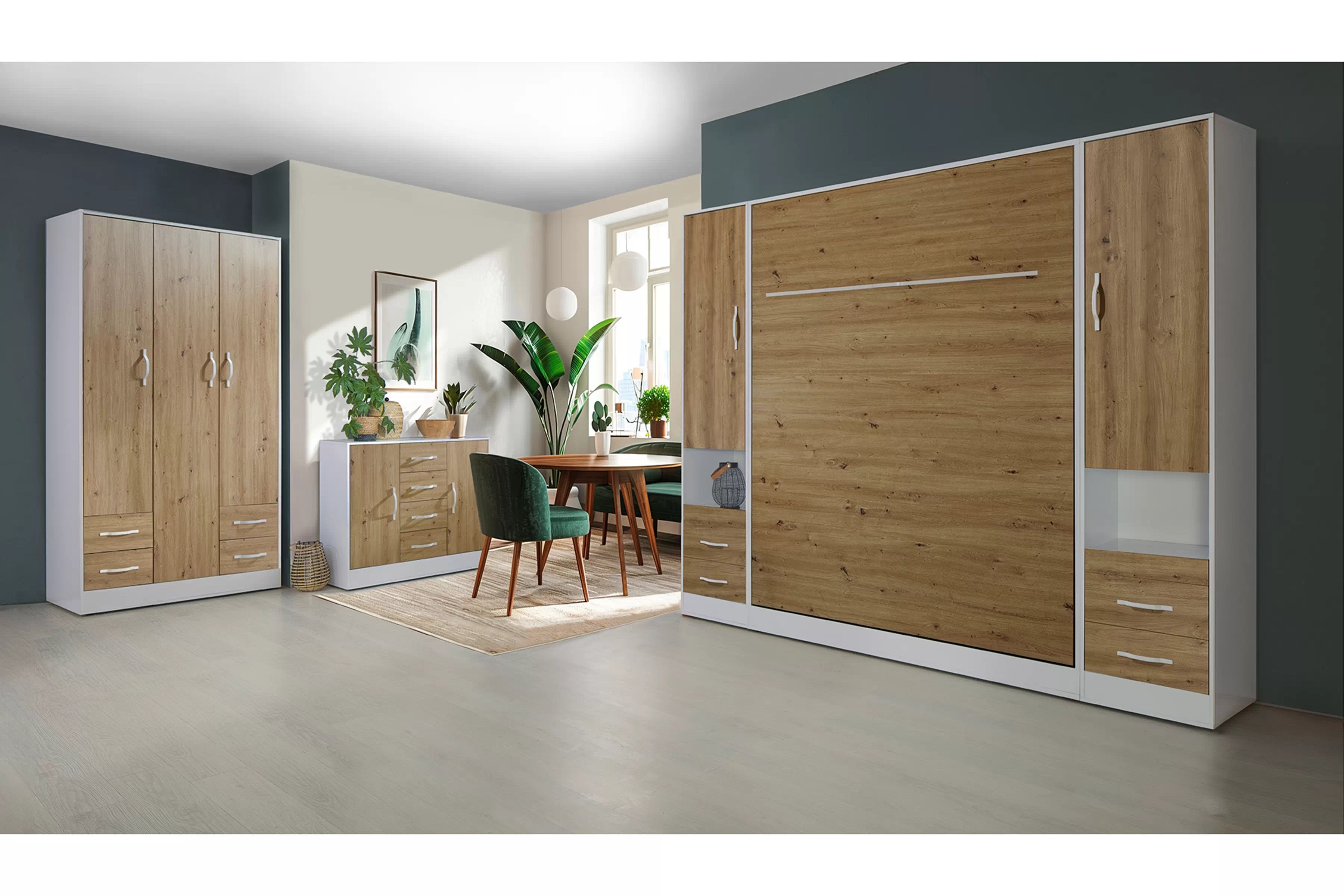 Regál Lomaro 50 cm so zásuvkami - dub artisan / biela Regál zamkniety Lomaro 50 cm so zásuvkami - Dub artisan / Úchytka Biely 