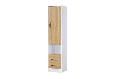Uzatvorený regál Lomaro 50 cm so zásuvkami - dub artisan / čierny úchyt