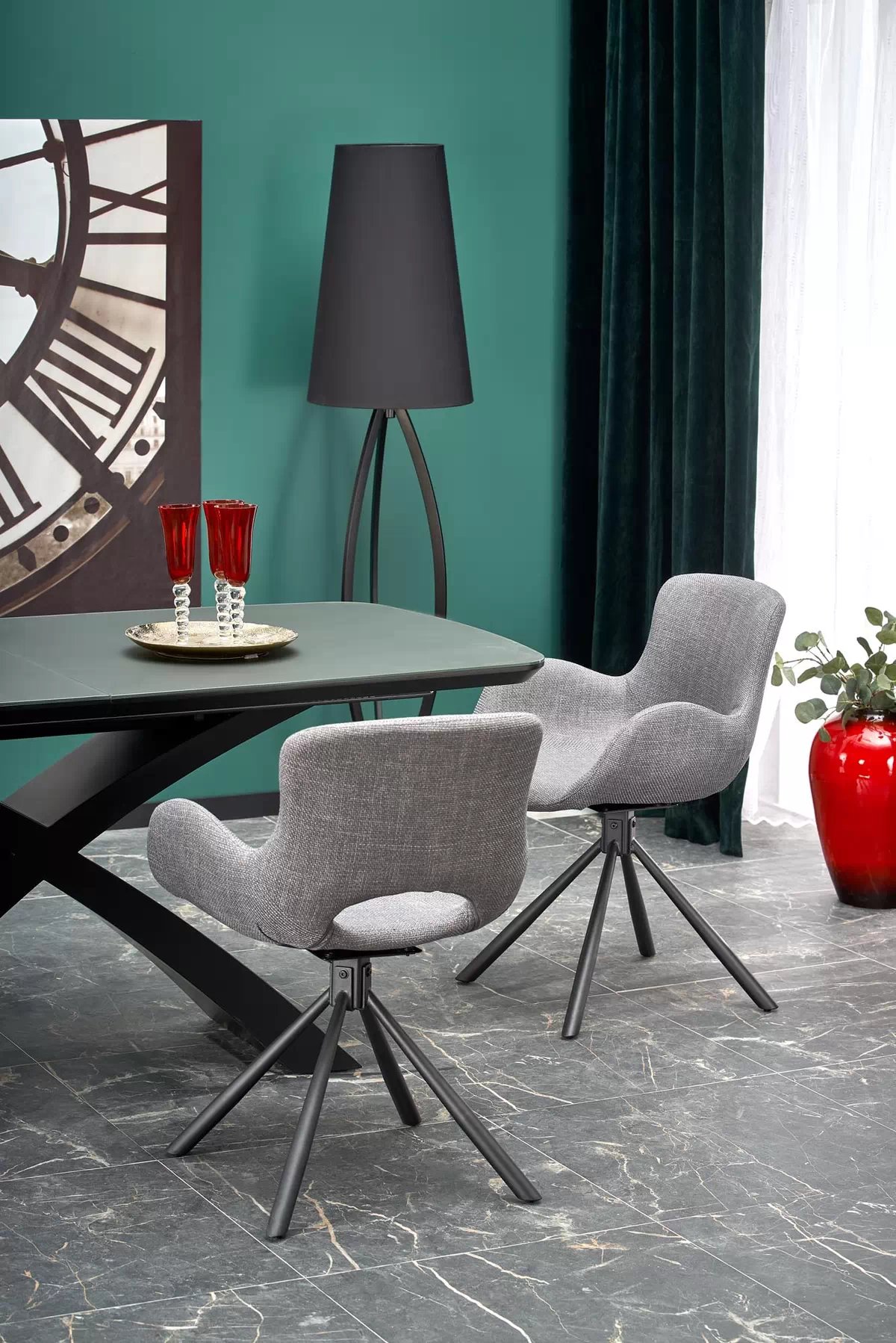 Rozkládací stůl Virello 180-220x89 cm - tmavý popel / černá silvestro stůl rozkládací Deska - tmavý popel, noga - Černý