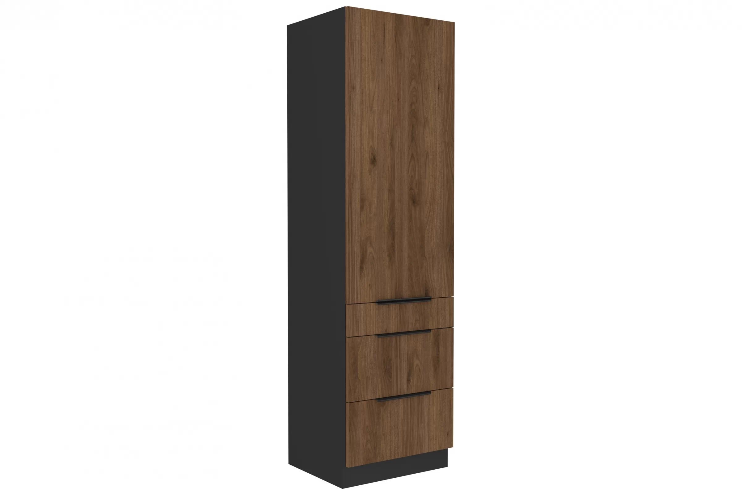 Vysoká kuchyňská skříňka Armonza 60 DKS-210 se zásuvkami - ořech vysoká skříňka kuchenny Armonza 60 DKS-210 jednodveřový se zásuvkami - ořech