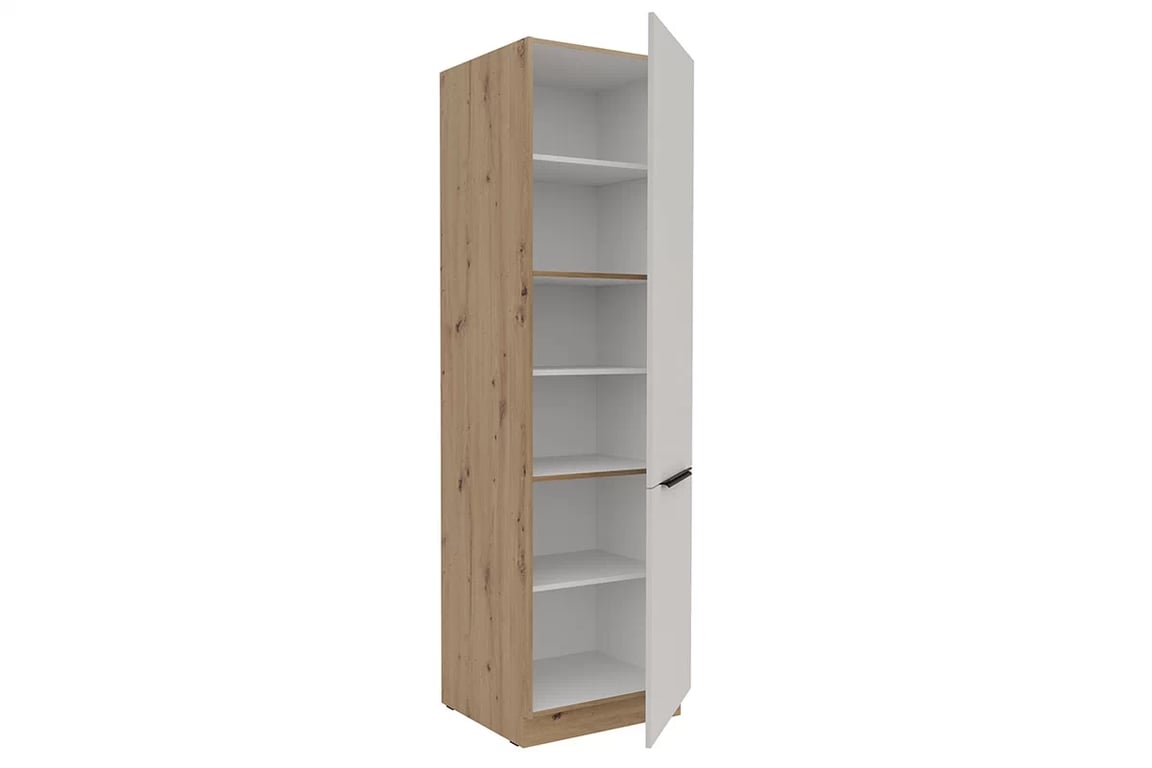 Kuchyňský sloupek Arvani 60 DK-210 dvoudveřový - kašmír / dub artisan vysoká skříňka kuchenny Arvani 60 DK-210 dvoudveřový - kašmír / dub artisan
