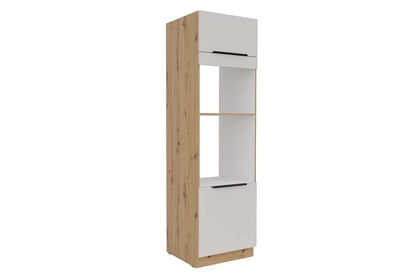 Kuchyňský sloupek Arvani 60 DPM-210 pro vestavnou troubu a mikrovlnku - kašmír / dub artisan