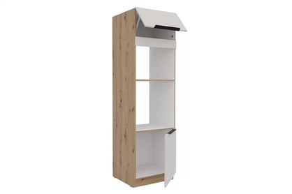 Kuchyňský sloupek Arvani 60 DPM-210 pro vestavnou troubu a mikrovlnku - kašmír / dub artisan vysoká skříňka kuchenny Arvani 60 DPM-210 pro zabudowy piekarnika i mikrofalowki - kašmír / dub artisan