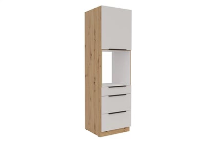 Kuchyňský sloupek Arvani 60 DPS-210 s zásuvkami pro troubu - kašmír / dub artisan vysoká skříňka kuchenny Arvani 60 DPS-210 se zásuvkami pro zabudowy piekarnika - kašmír / dub artisan