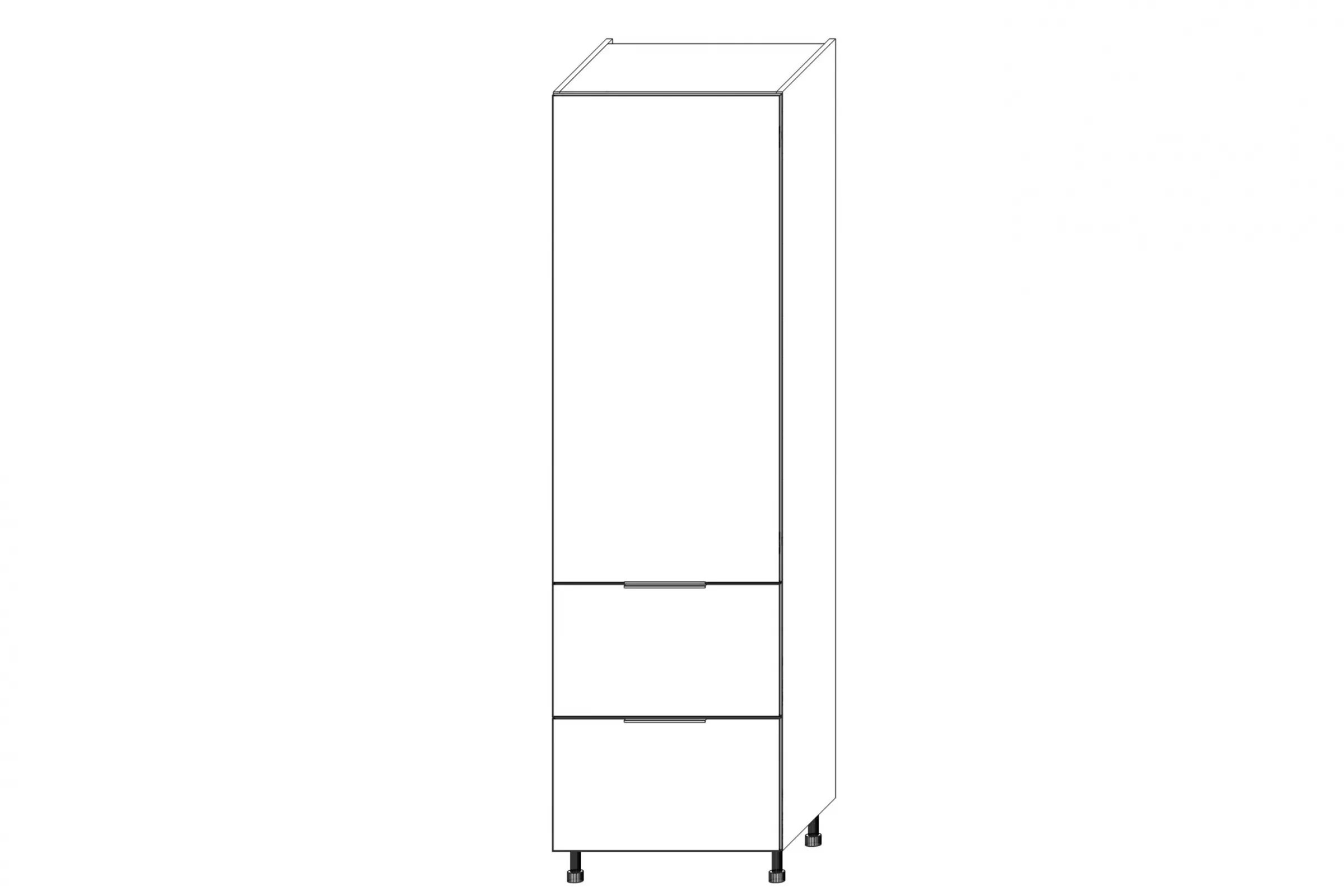 Vysoká kuchyňská skříň Kammono K2 SD60SS2/71 jednodveřová se 2 zásuvkami vysoká skříňka kuchenny KAMMONO K2 SD60SS2/71 jednodveřový z dwiema zásuvkami