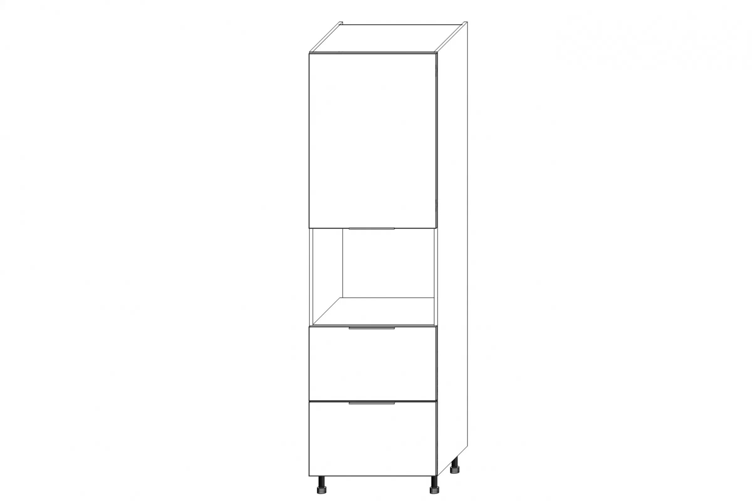 Vysoká kuchyňská skříň Kammono K2 SDPK60SS2/71 pro vestavbu kompaktní trouby vysoká skříňka kuchenny KAMMONO K2 SDPK60SS2/71 pro zabudowy kompaktowego piekarnika