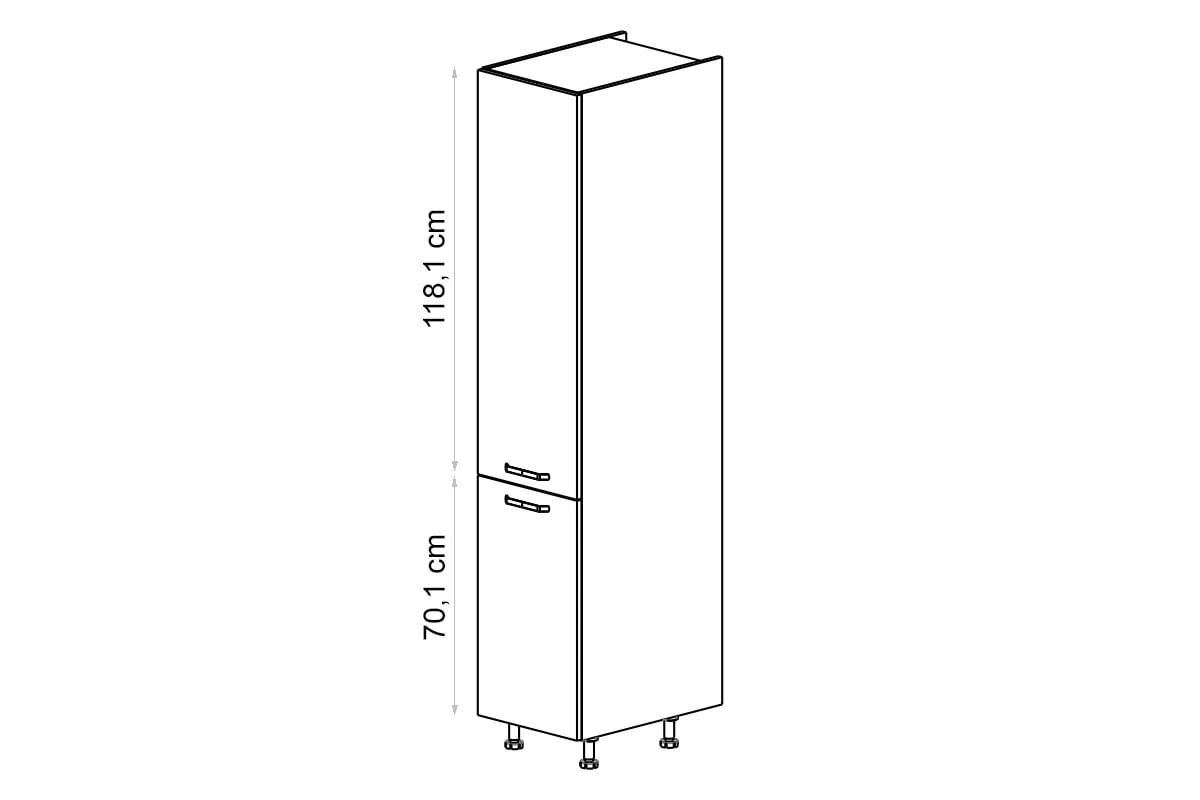 regál Kuchynský  KAMMONO P2 SD30D2 dvojdverový regál Kuchynský  KAMMONO P2 SD30D2 dvojdverový