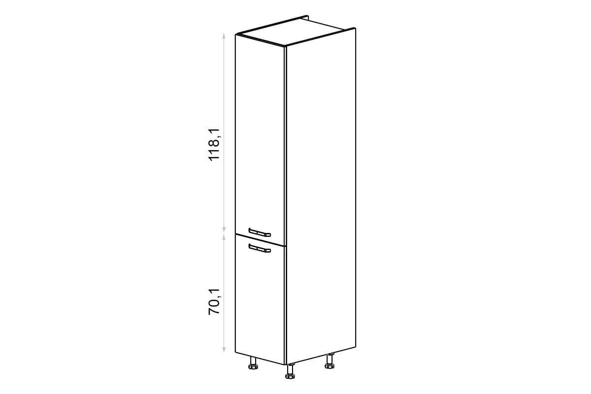 vysoká skříňka kuchenny KAMMONO P2 SD50D2 dvoudveřový vysoká skříňka kuchenny KAMMONO P2 SD50D2 dvoudveřový