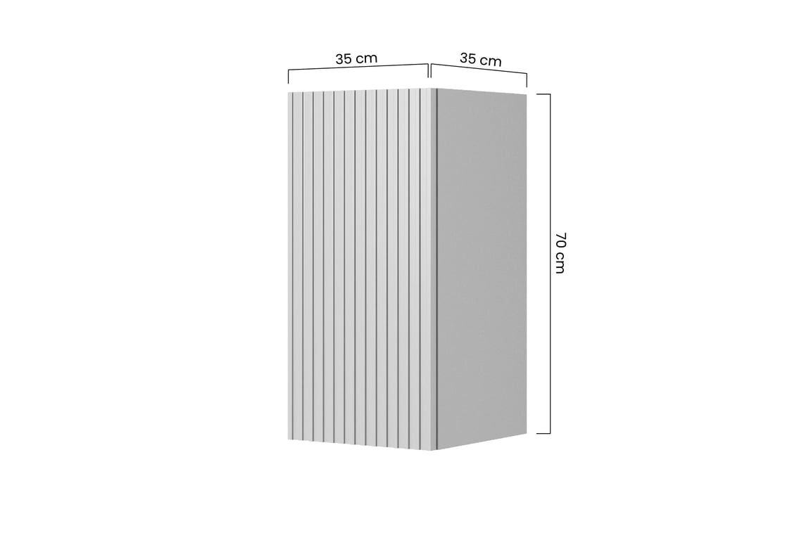 Koupelnová závěsná skříňka Nicole 70 cm - bílý mat vysoká skříňka wiszacy Nicole 70 cm s frézovanou přední částí - bílý mat