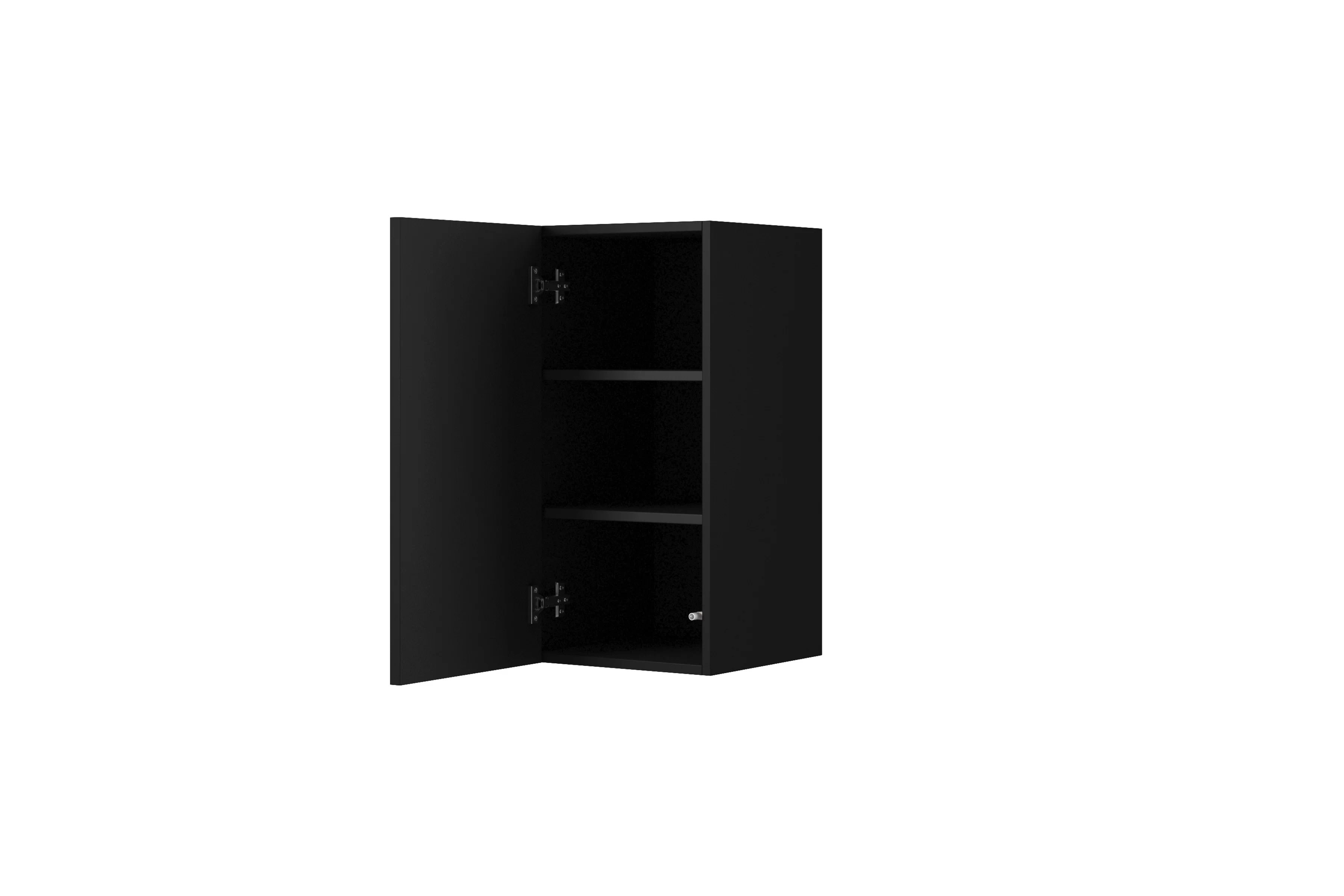 Koupelnová závěsná skříňka Nicole 70 cm - černý mat vysoká skříňka wiszacy Nicole 70 cm s frézovanou přední částí - černá mat 