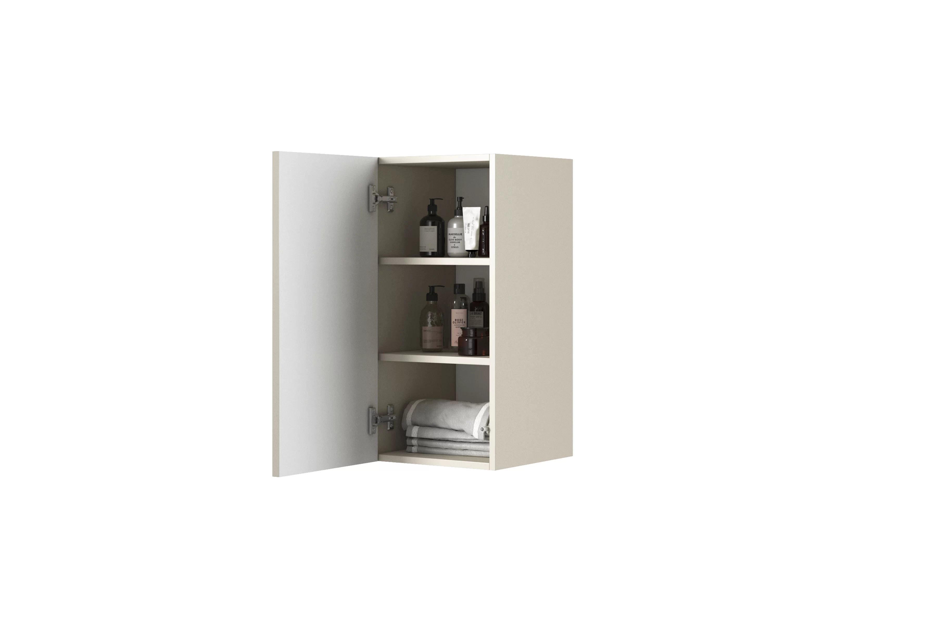 Koupelnová závěsná skříňka Nicole 70 cm - kašmír vysoká skříňka wiszacy Nicole 70 cm s frézovanou přední částí - kašmír