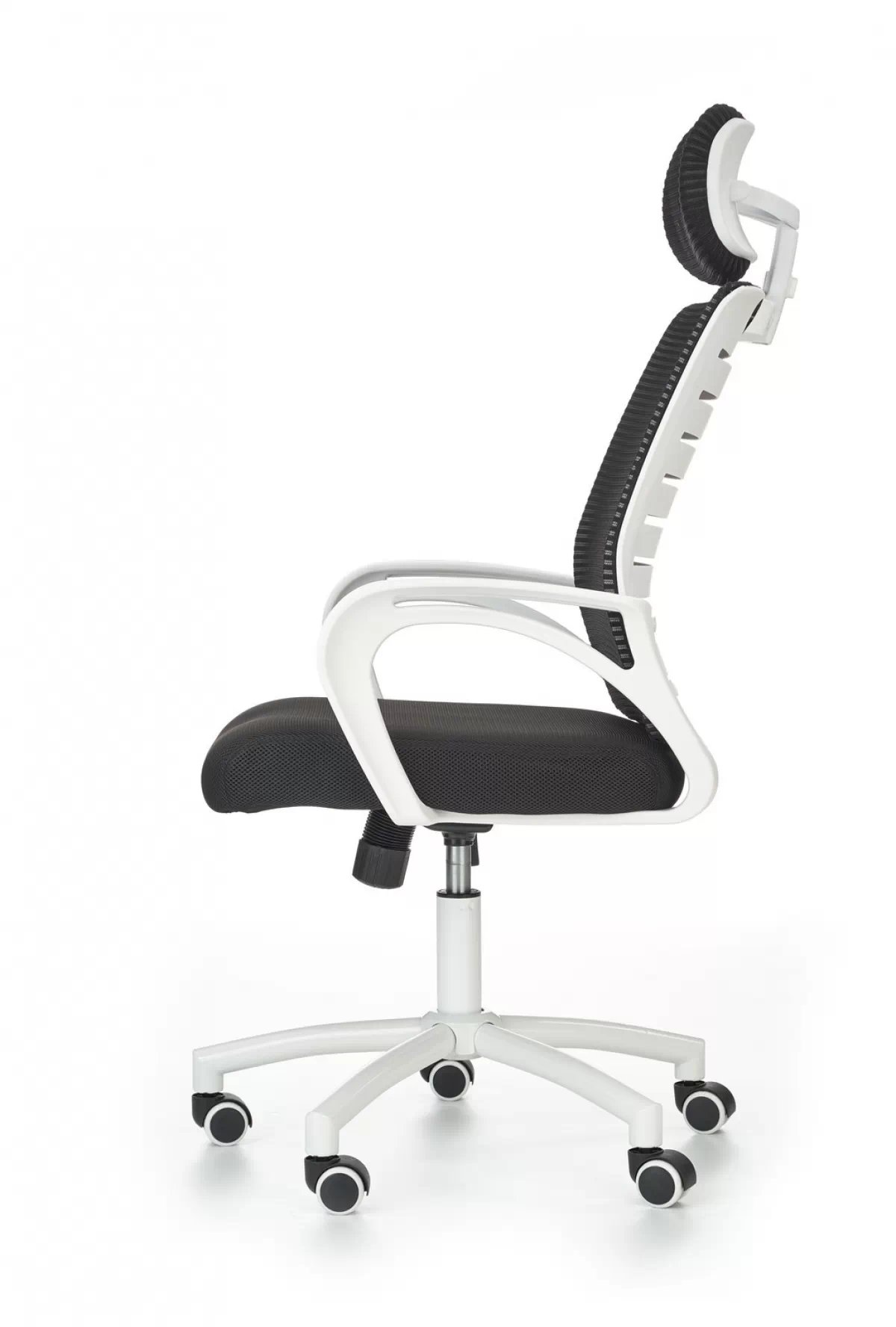 Kancelářská židle Lontiro s područkami - bílá / černá Křeslo na bialym stelazu