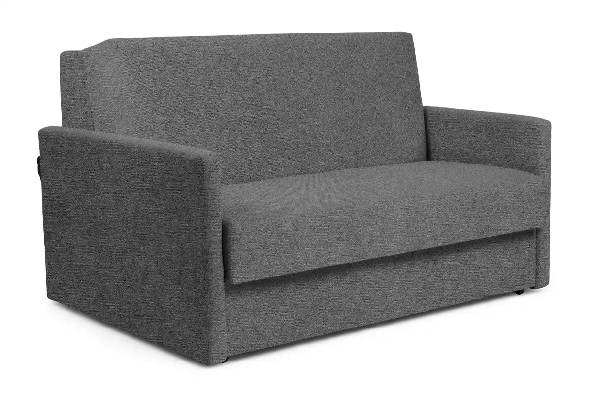 Rozkladacia pohovka Jolka 120 – sivá pletenina Flash 17 Pohovka Amerika Jolka 120 rozkladana - šedá plecionka Flash 17 