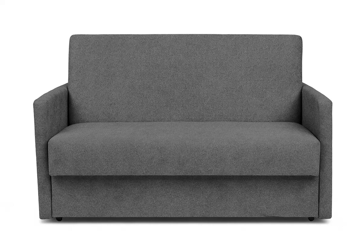 Rozkládací pohovka Jolka 120 cm - šedá látka Flash 17 Pohovka Amerykanka Jolka 120 rozkladana - šedá plecionka Flash 17 