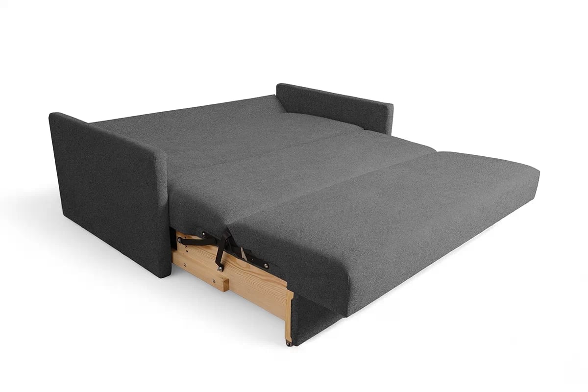 Rozkladacia pohovka Jolka 120 – sivá pletenina Flash 17 Pohovka Amerika Jolka 120 rozkladana - šedá plecionka Flash 17 