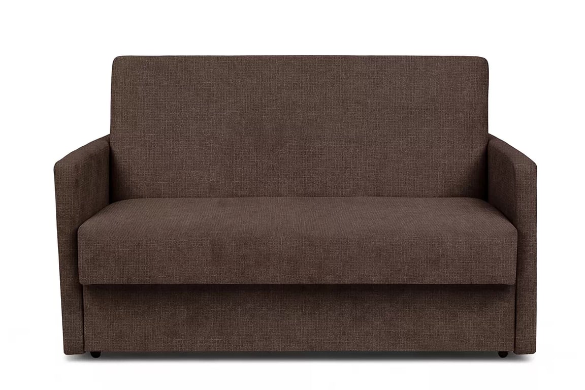 Rozkládací pohovka Jolka 140 cm - hnědá látka Sunrise 33 Pohovka Amerykanka Jolka 140 rozkladana - hnědá plecionka Sunrise 33 