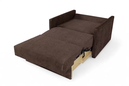 Rozkládací pohovka Jolka 85 cm - hnědá látka Sunrise 33 Pohovka Amerykanka Jolka 85 rozkladana - hnědá plecionka Sunrise 33