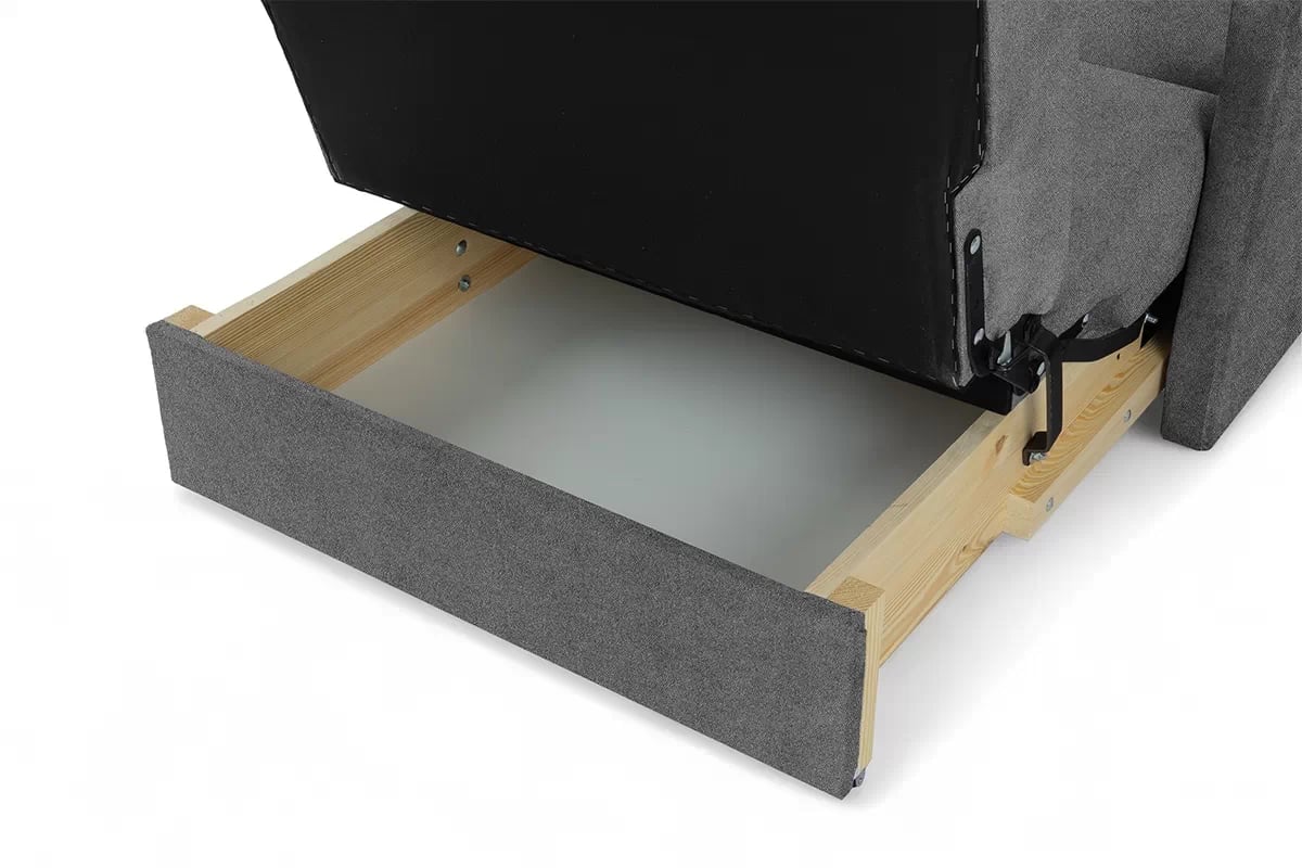 Rozkládací pohovka Jolka 85 cm - šedá Flash 17 Pohovka Amerykanka Jolka 85 rozkladana - šedá plecionka Flash 17