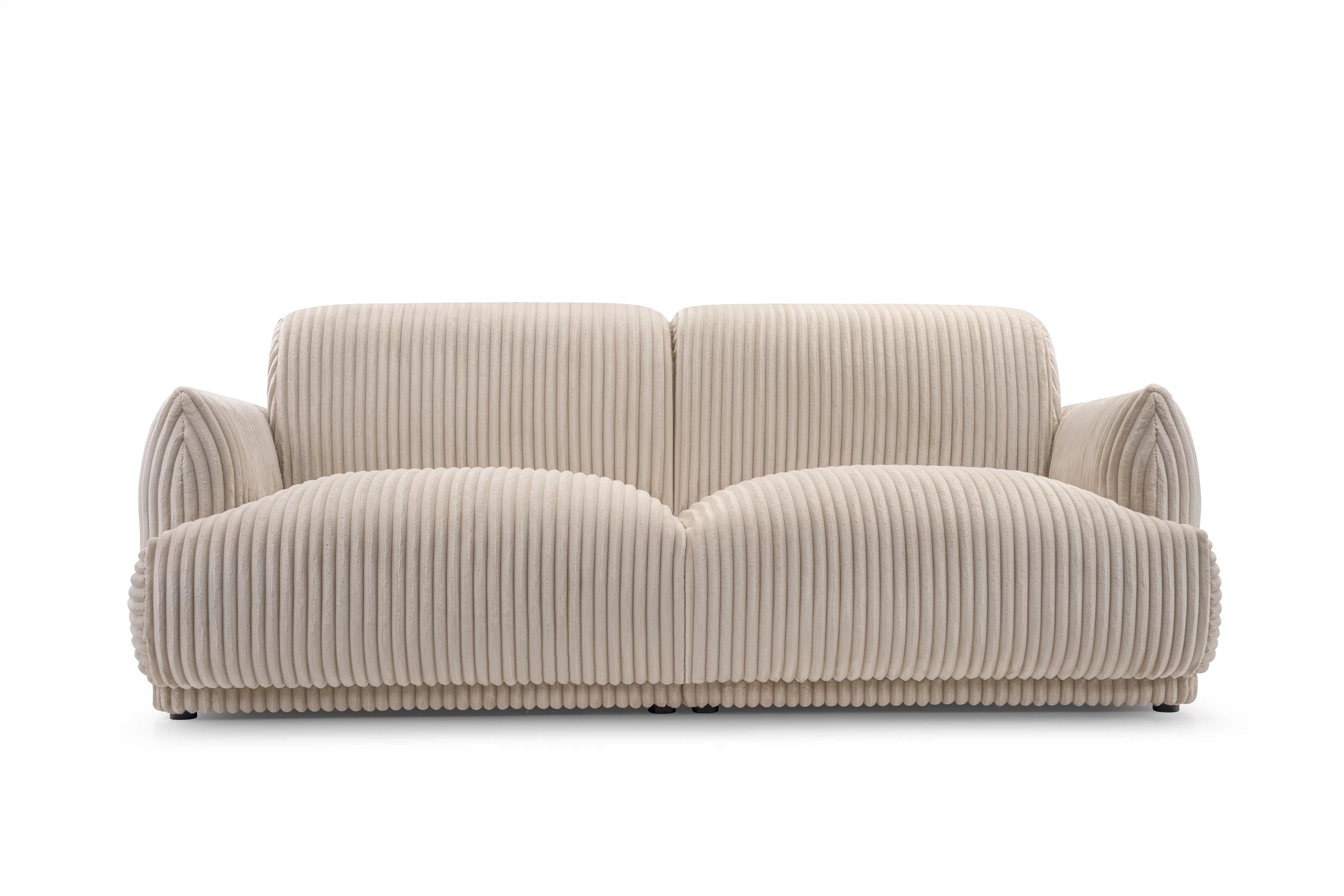 Pohovka Cubero do obývacího pokoje - béžový plyš Tilia 03 Pohovka Cubero pro obývacího pokoje - béžová plusz Tilia 03