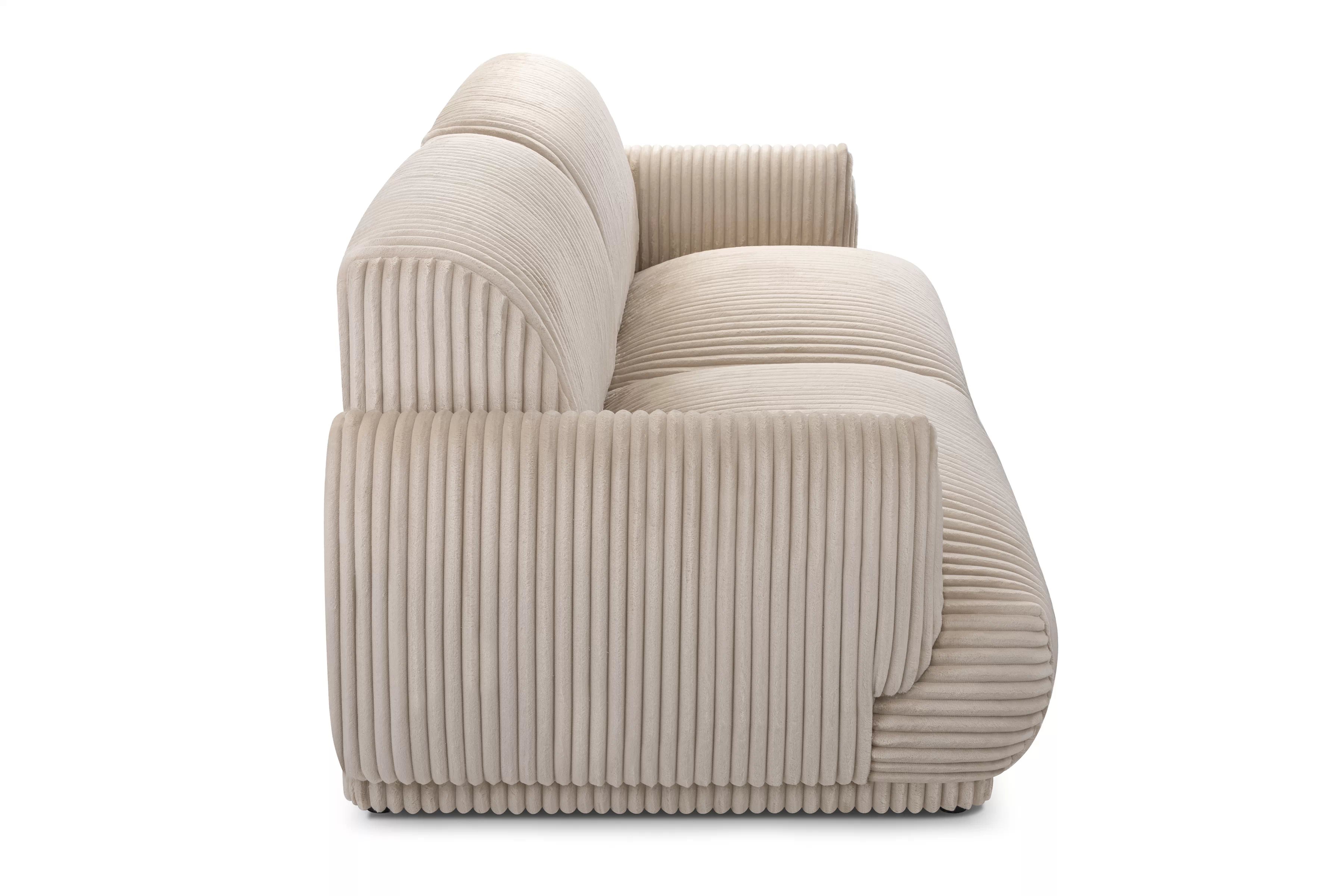 Pohovka Cubero do obývacího pokoje - béžový plyš Tilia 03 Pohovka Cubero pro obývacího pokoje - béžová plusz Tilia 03