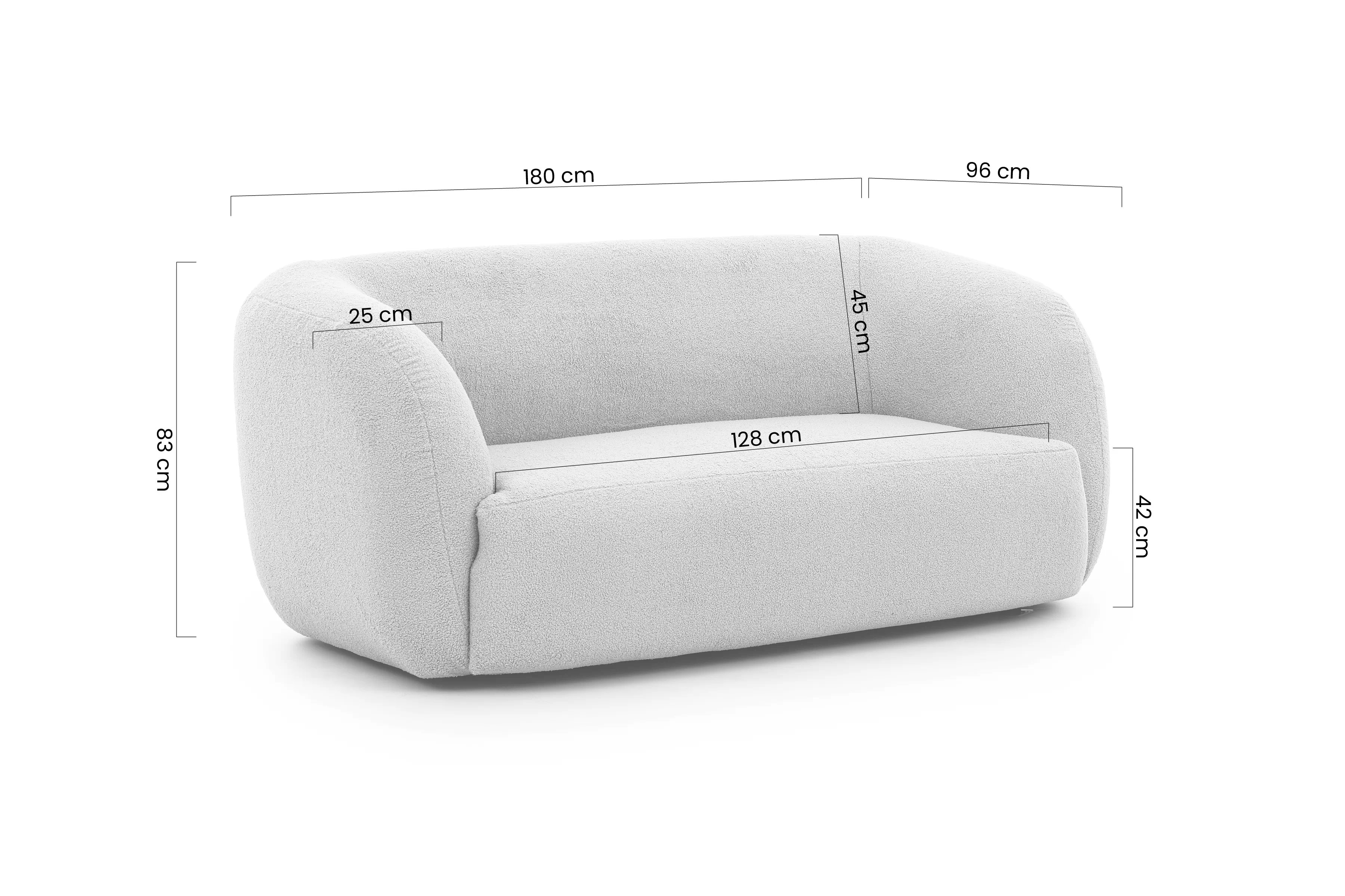 Pohovka Dalin II - béžová boucla Lambi 5 Pohovka pro obývacího pokoje Dalin II - béžová boucla Lambi 5