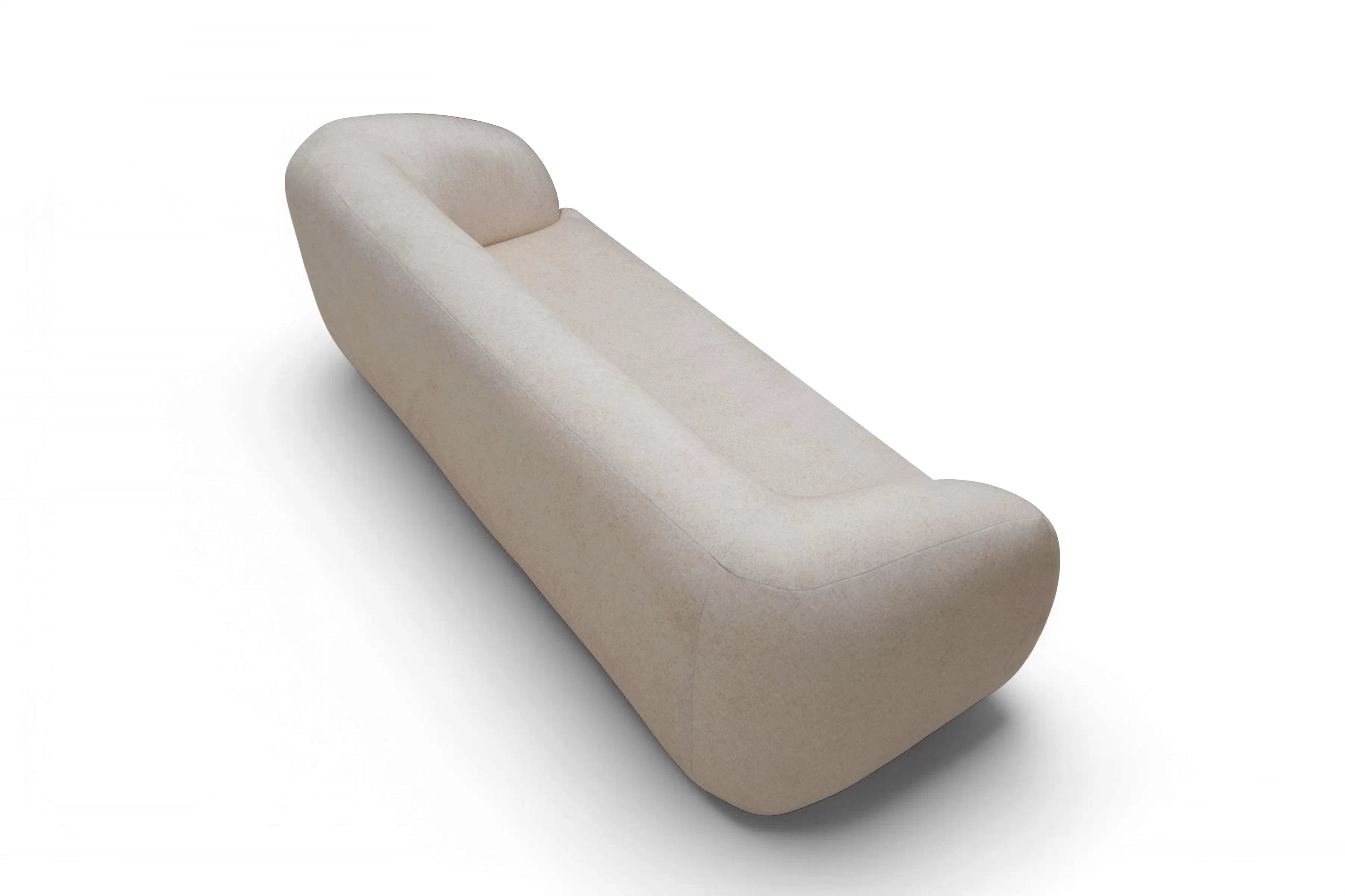 Pohovka Dalin III - béžová pletená látka Ado 1601 Halva Pohovka do obývacej izby Dalin III  - Béžová plecionka Ado 1601 Halva