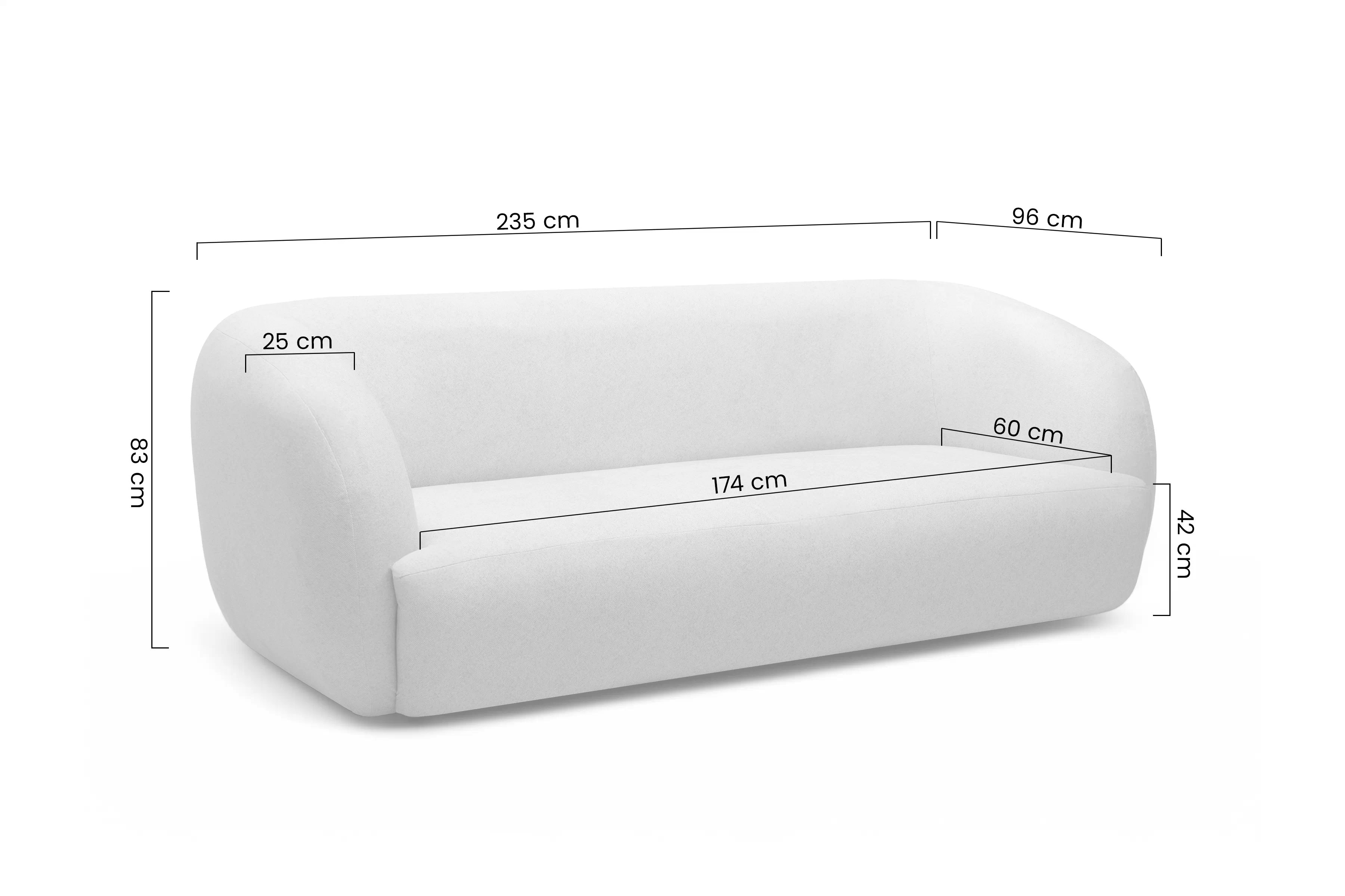 Pohovka Dalin III - béžová boucla Lambi 5 Pohovka pro obývacího pokoje Dalin III - béžová boucla Lambi 5