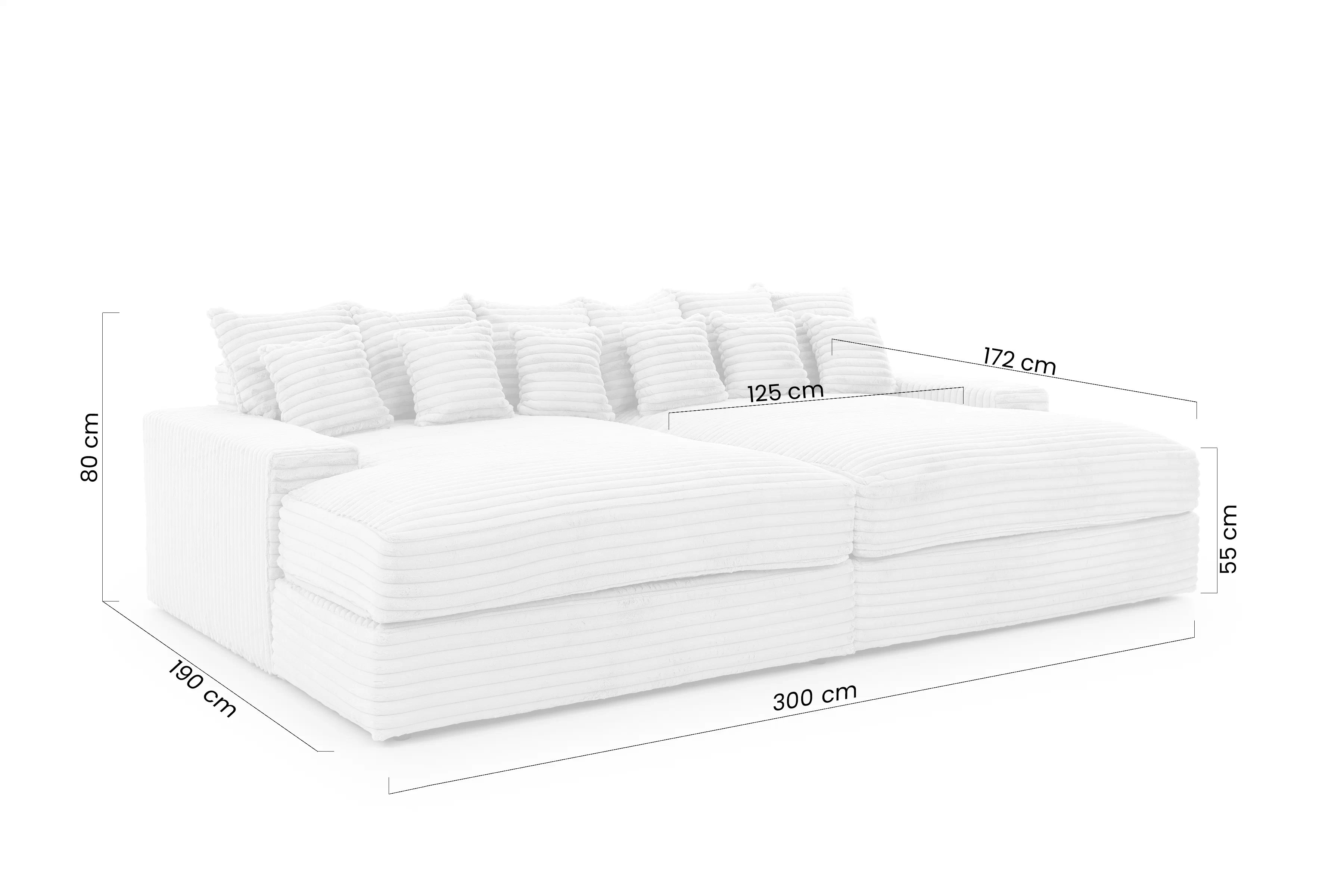 Pohovka Warmi s hlbokým sedákom - béžový plyš Tilia 03 Pohovka do obývacej izby Warmi z glebokim siedziskiem - béžový plusz Tilia 03