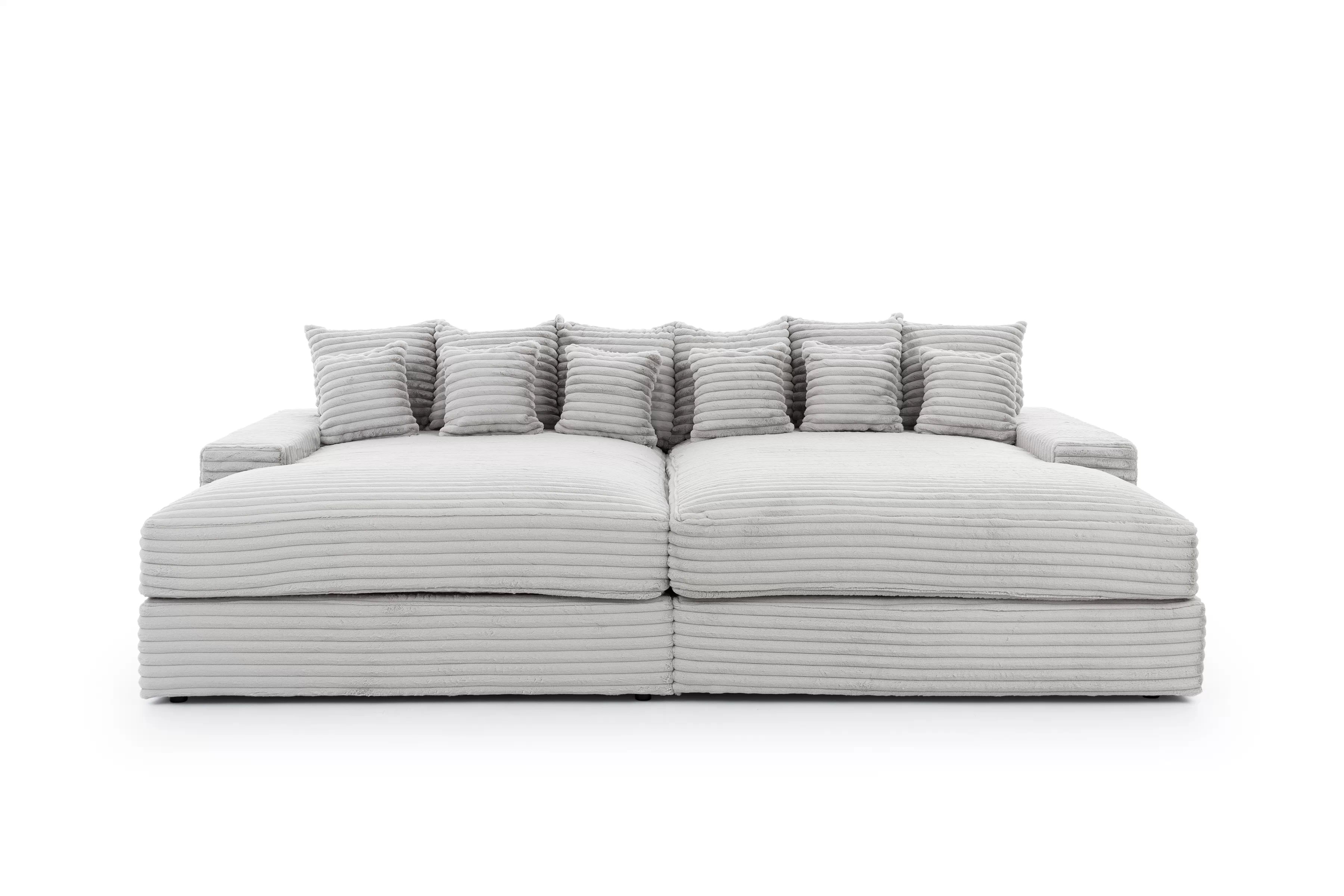 Pohovka Warmi s hlubokým sedákem - šedá Tilia 83 Pohovka do obývacího pokoje Warmi z glebokim sedadlem - šedá plusz 83