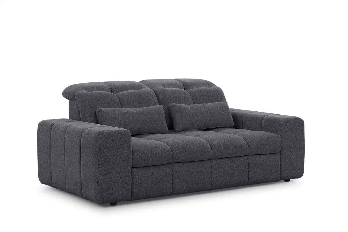 Dvojmiestna elektrická pohovka Magnelio II - sivá bouclé Raven 16 Pohovka pre 2 osoby s elektricky výsuvným sedákem Magnelio II - šedá boucla Raven 16