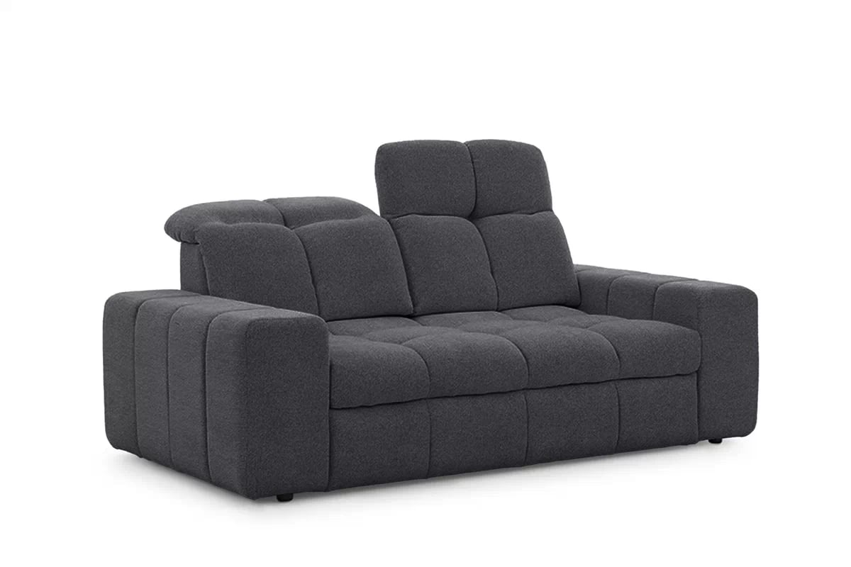 Dvojmiestna elektrická pohovka Magnelio II - sivá bouclé Raven 16 Pohovka pre 2 osoby s elektricky výsuvným sedákem Magnelio II - šedá boucla Raven 16