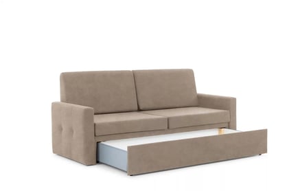 Sofa Elegantia 160 na polohovateľný mechanizmus - béžový zamat ľahkočistiteľný Zetta 292 Pohovka Elegantia 160 do polkotapczanu - béžový zamat ľahkočistiaci Zetta 292
