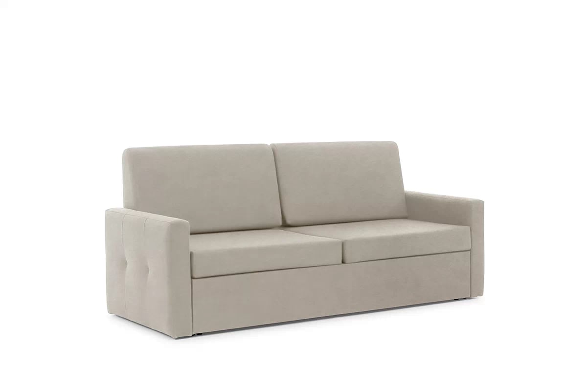 Sofa Elegantia 160 na polohovateľný mechanizmus - krémová tkanina Ado 1601 Halva Pohovka Elegantia 160 do polkotapczanu - kremowa plecionka Ado 1601 Halva