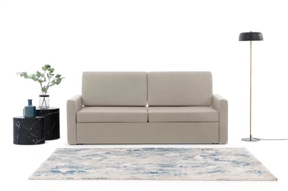 Sofa Elegantia 160 na polohovateľný mechanizmus - krémová tkanina Ado 1601 Halva Pohovka Elegantia 160 do polkotapczanu - kremowa plecionka Ado 1601 Halva