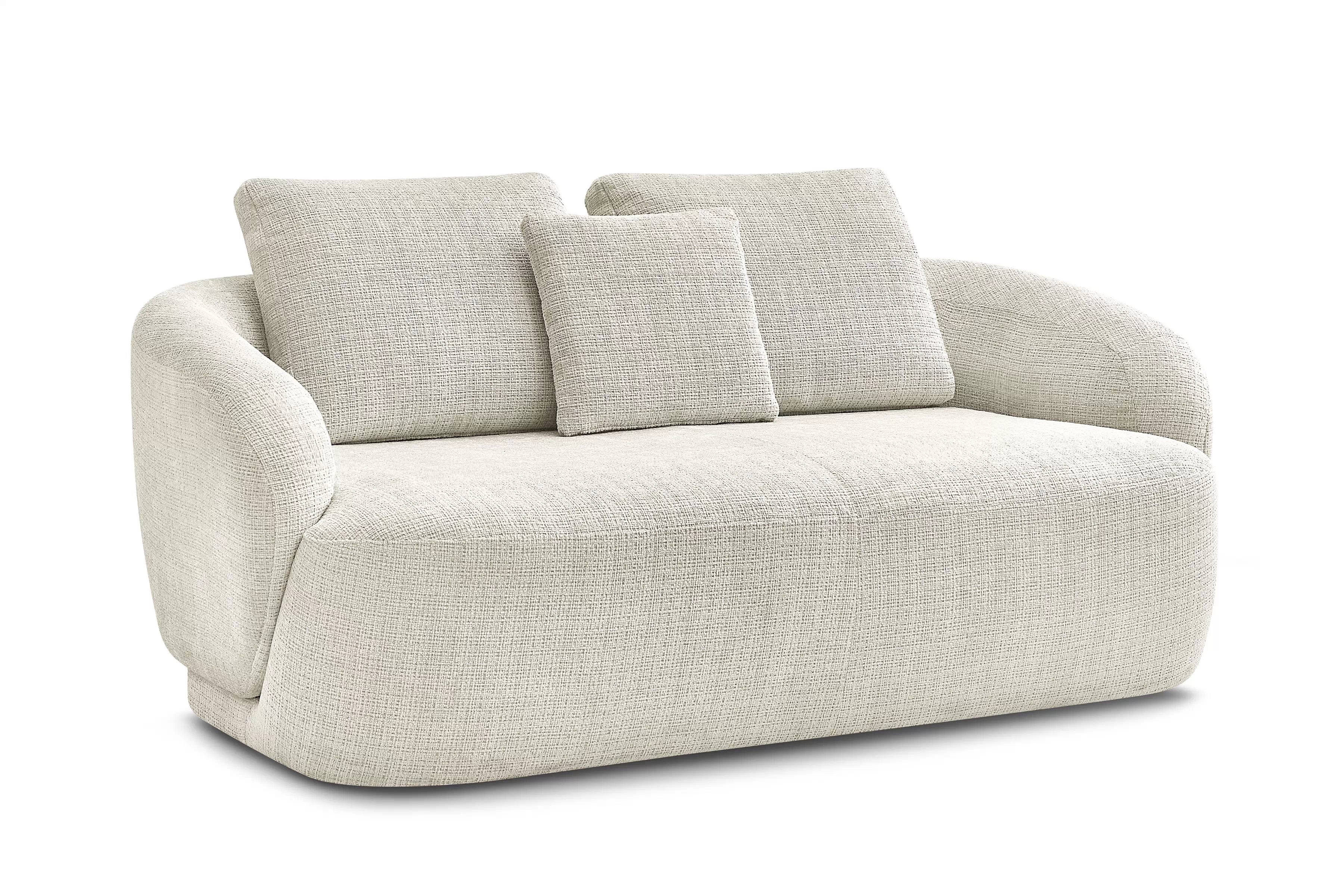 Dvojmiestna pohovka Finezal - béžový šenil Cremona 02 Pohovka Finezal pre 2 osoby - Cremona 02