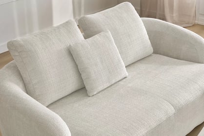 Dvojmiestna pohovka Finezal - béžový šenil Cremona 02 Pohovka Finezal pre 2 osoby - Cremona 02