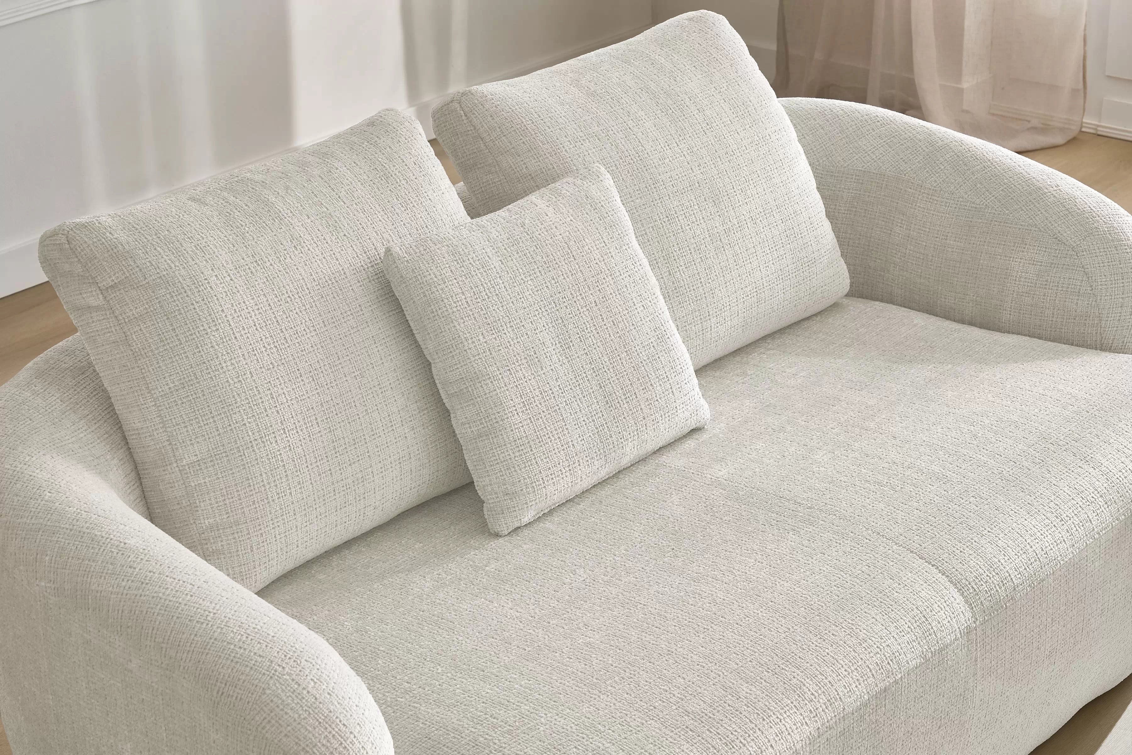 Dvojmiestna pohovka Finezal - béžový šenil Cremona 02 Pohovka Finezal pre 2 osoby - Cremona 02