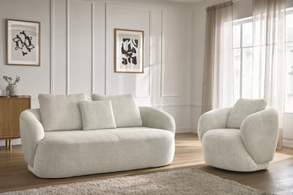 Dvojmiestna pohovka Finezal - béžový šenil Cremona 02 Pohovka Finezal pre 2 osoby - Cremona 02