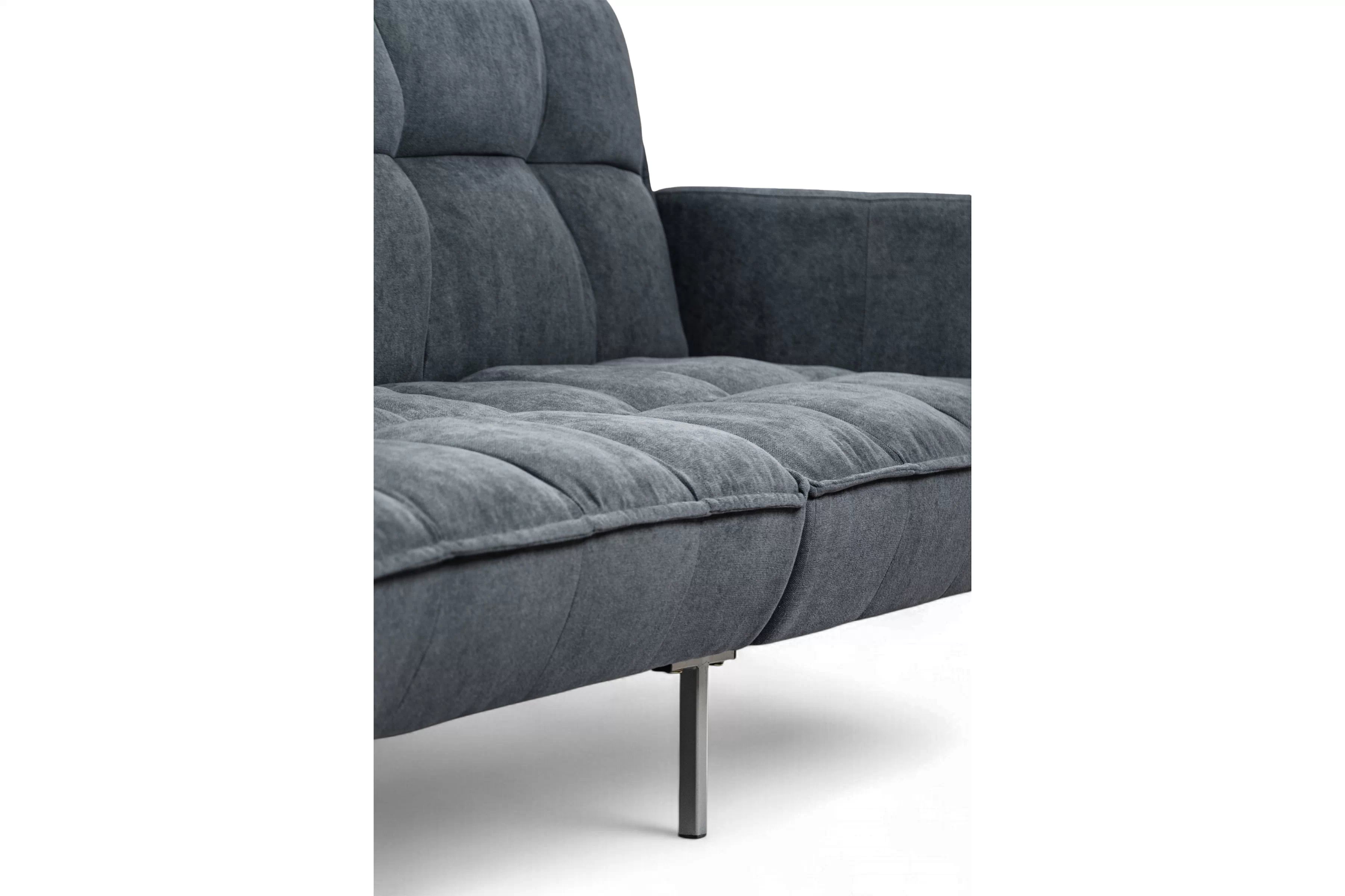 Rozkladacia trojpohovka Kitalio - sivá Pohovka Kitalio s funkciou spánku - popol