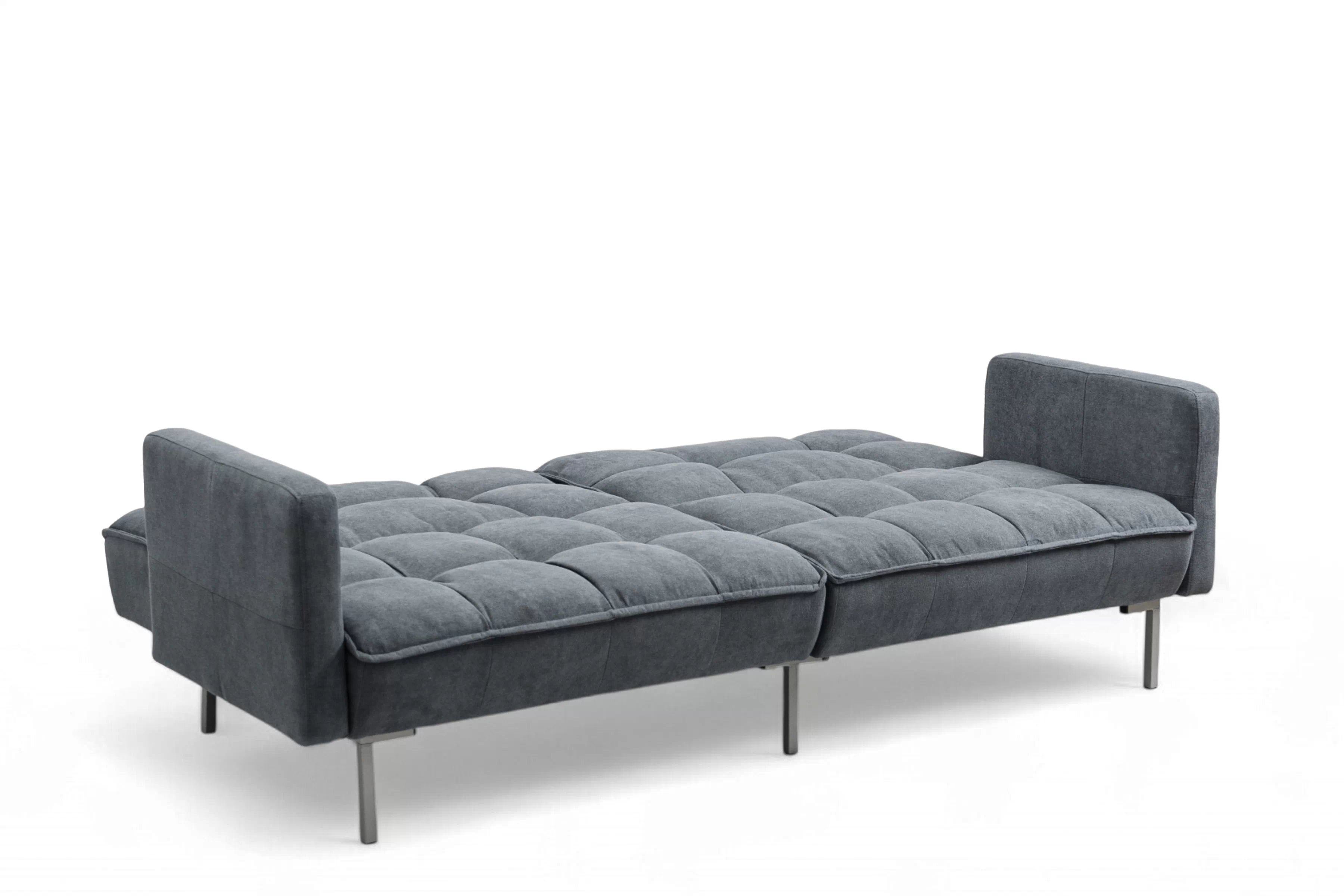 Rozkladacia trojpohovka Kitalio - sivá Pohovka Kitalio s funkciou spánku - popol