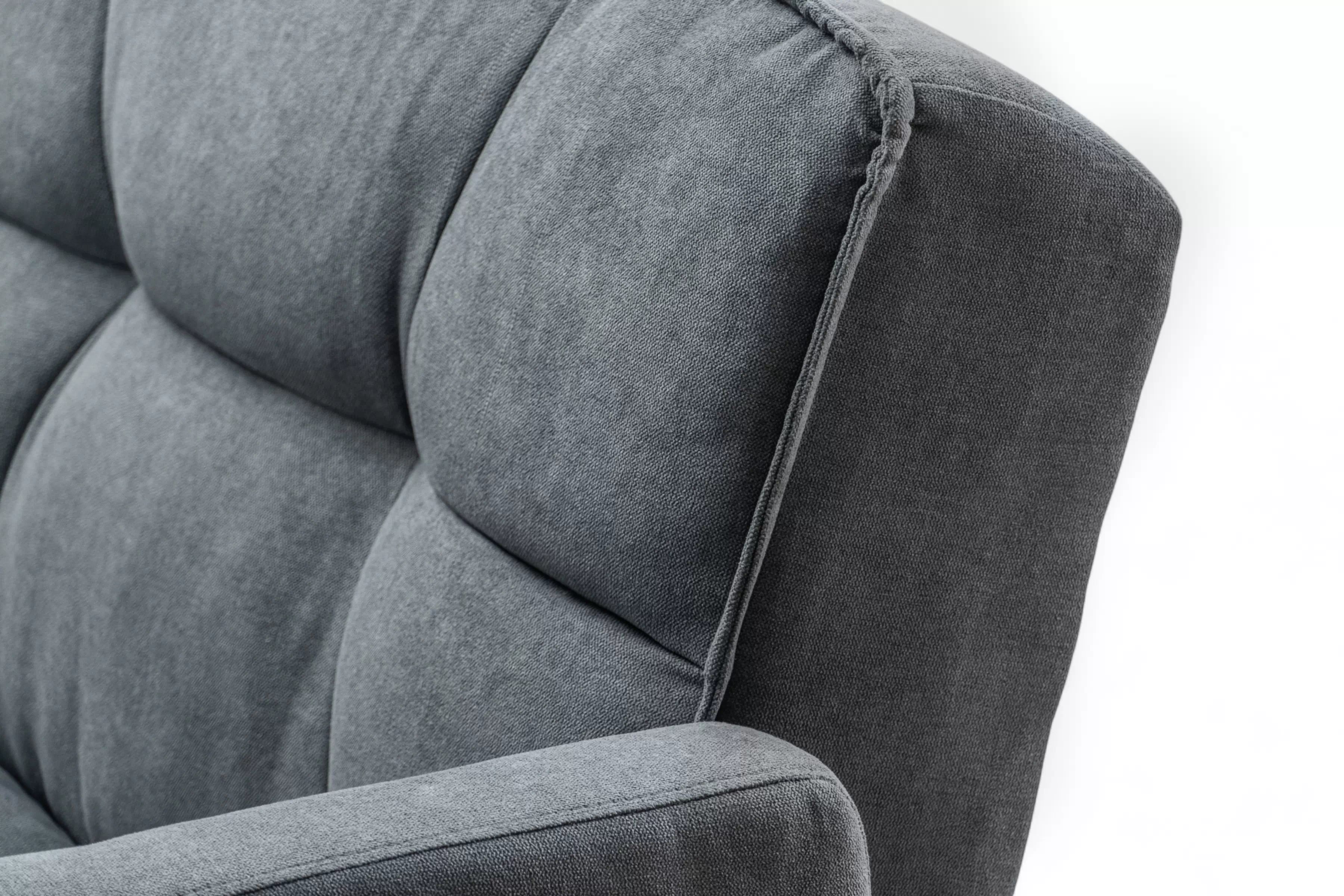 Rozkladacia trojpohovka Kitalio - sivá Pohovka Kitalio s funkciou spánku - popol