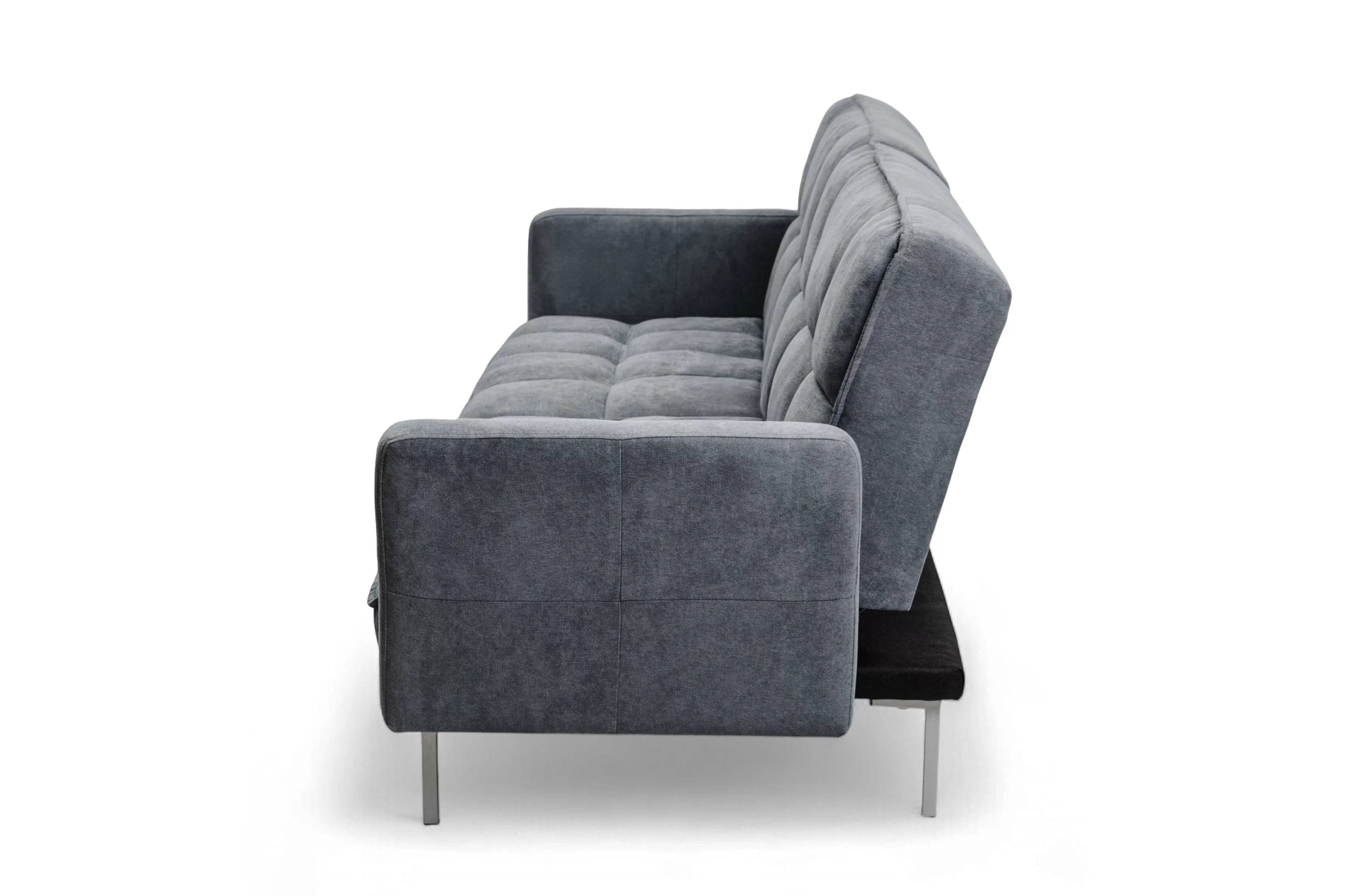 Rozkladacia trojpohovka Kitalio - sivá Pohovka Kitalio s funkciou spánku - popol