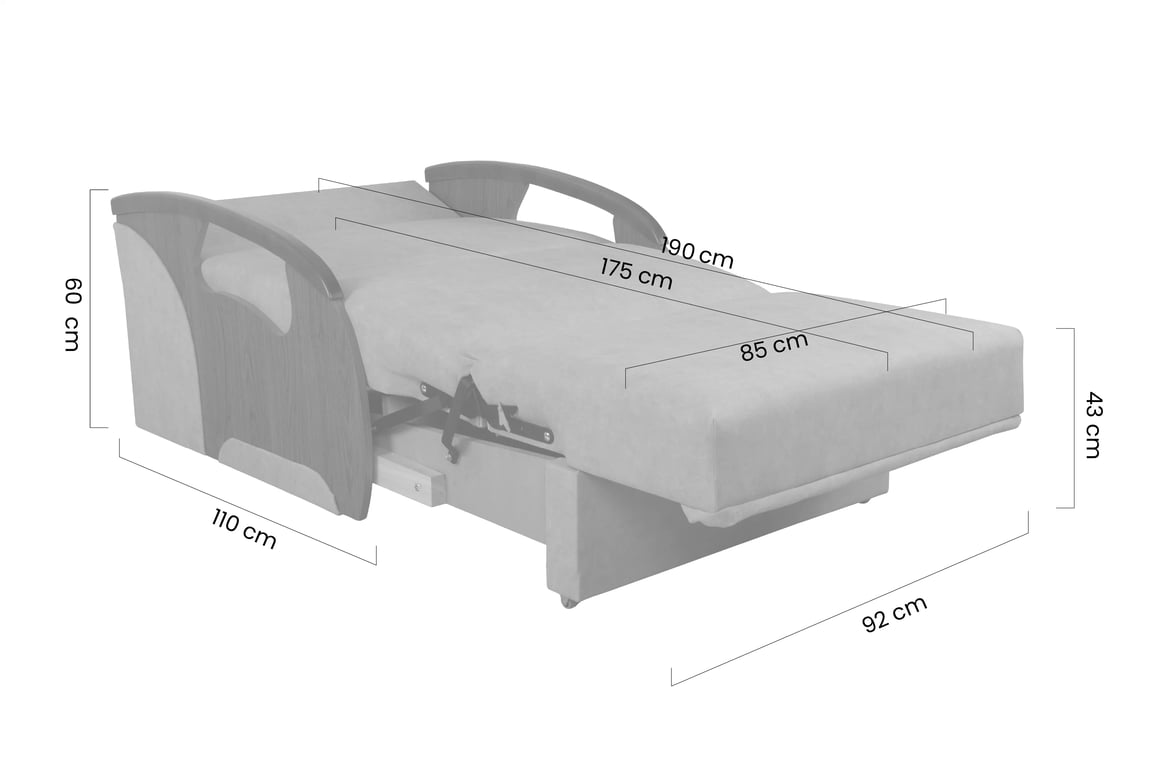 Rozkladacia pohovka Amerika Karmelita I - 92 cm Pohovka rozkladana Amerika Karmelita I
