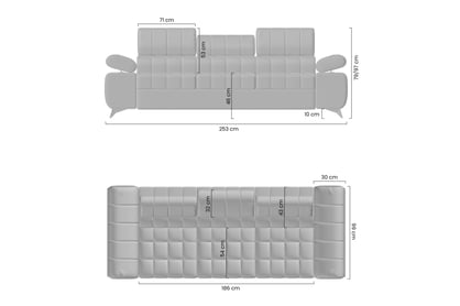 Rozkladacia pohovka Dragonis - grafitový ľahkočistiaci velúr Zetta 305 Pohovka rozkladana do obývacej izby Dragonis - Grafitový zamat ľahkočistiaci Zetta 305